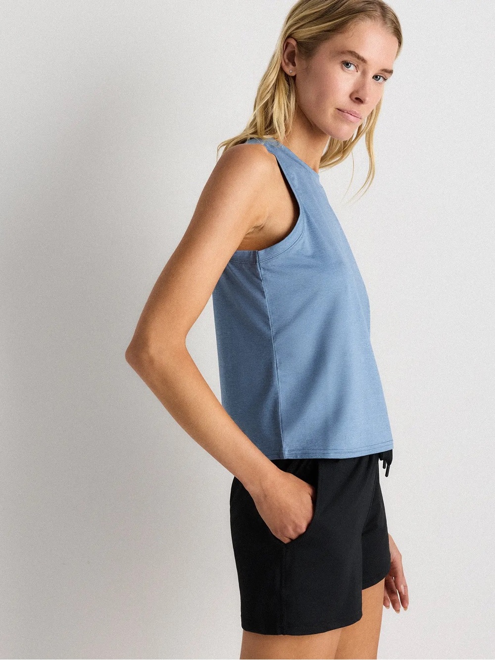 Quince Flowknit Breeze High-Neck Tank - Picture 2 of 6